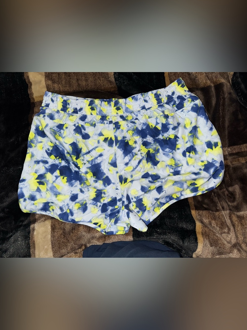 Women’s Neon Yellow & Navy Shorts